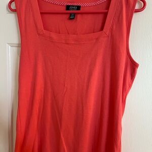Jones New York Women's Bright Orange Tank Top